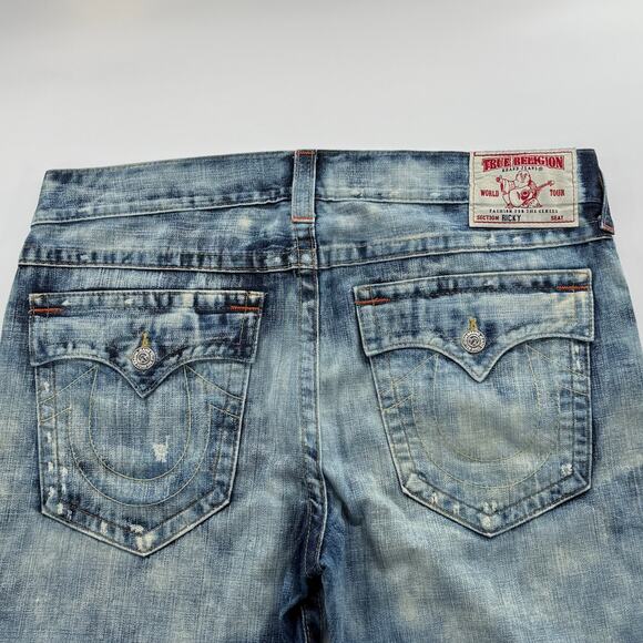 True Religion Blue Straight Men's Jeans - Picture 4 of 10